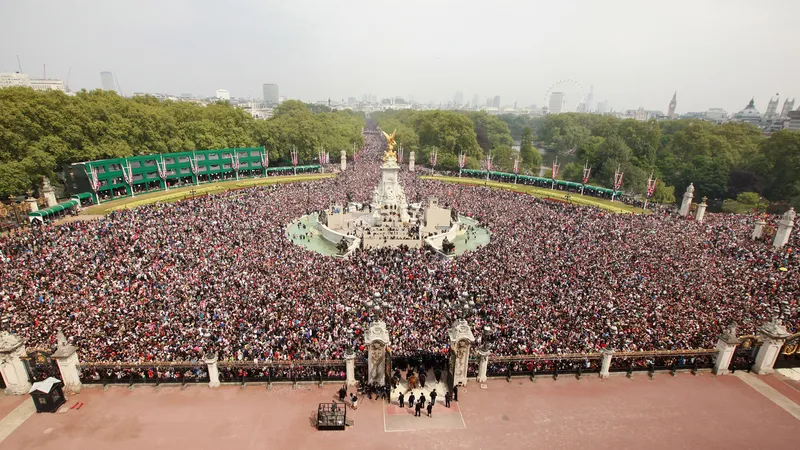 Royal wedding Scaffolding camera towers